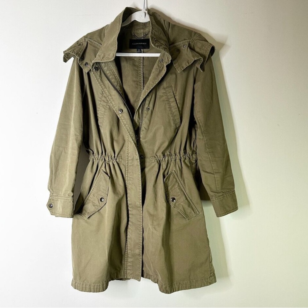 Banana Republic Oversized Olive Utility Jacket - Picture 2 of 7